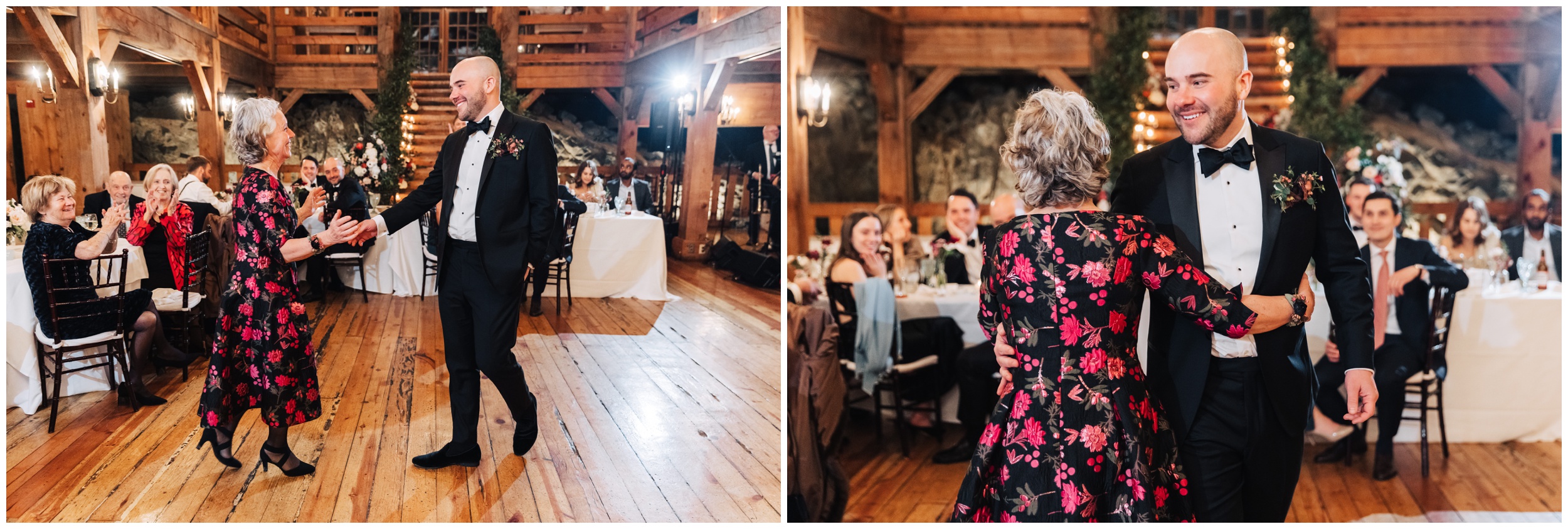 groom dances with mother at red lion inn cohasset ma